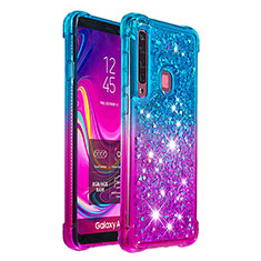 Silicone Candy Rubber TPU Bling-Bling Soft Case Cover S02 for Samsung Galaxy A9 Star Pro Sky Blue