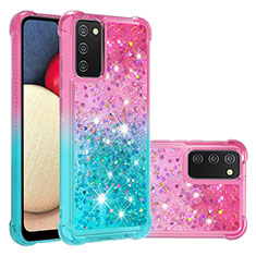 Silicone Candy Rubber TPU Bling-Bling Soft Case Cover S02 for Samsung Galaxy F02S SM-E025F Pink