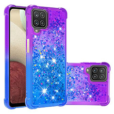 Silicone Candy Rubber TPU Bling-Bling Soft Case Cover S02 for Samsung Galaxy F12 Purple