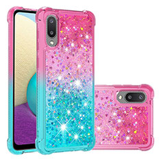 Silicone Candy Rubber TPU Bling-Bling Soft Case Cover S02 for Samsung Galaxy M02 Pink