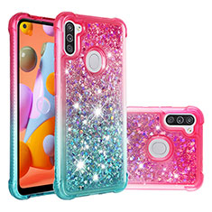 Silicone Candy Rubber TPU Bling-Bling Soft Case Cover S02 for Samsung Galaxy M11 Pink