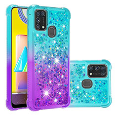 Silicone Candy Rubber TPU Bling-Bling Soft Case Cover S02 for Samsung Galaxy M31 Prime Edition Sky Blue