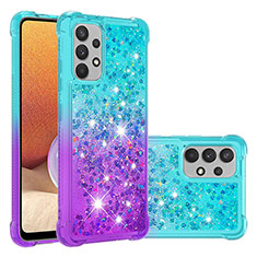 Silicone Candy Rubber TPU Bling-Bling Soft Case Cover S02 for Samsung Galaxy M32 5G Sky Blue