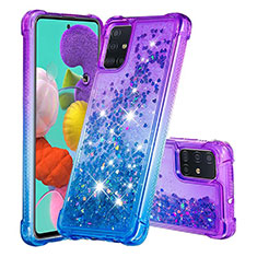 Silicone Candy Rubber TPU Bling-Bling Soft Case Cover S02 for Samsung Galaxy M40S Purple