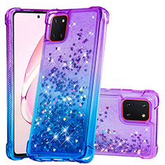 Silicone Candy Rubber TPU Bling-Bling Soft Case Cover S02 for Samsung Galaxy M60s Purple