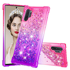 Silicone Candy Rubber TPU Bling-Bling Soft Case Cover S02 for Samsung Galaxy Note 10 Plus 5G Hot Pink