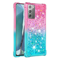 Silicone Candy Rubber TPU Bling-Bling Soft Case Cover S02 for Samsung Galaxy Note 20 5G Pink
