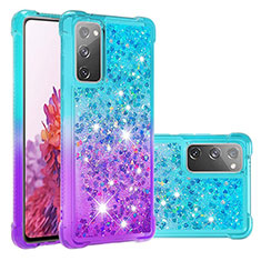 Silicone Candy Rubber TPU Bling-Bling Soft Case Cover S02 for Samsung Galaxy S20 FE 4G Sky Blue