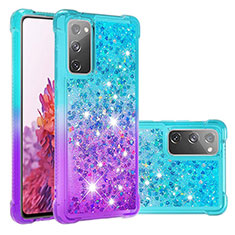 Silicone Candy Rubber TPU Bling-Bling Soft Case Cover S02 for Samsung Galaxy S20 FE 5G Sky Blue