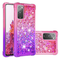 Silicone Candy Rubber TPU Bling-Bling Soft Case Cover S02 for Samsung Galaxy S20 Lite 5G Hot Pink