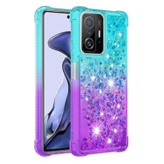 Silicone Candy Rubber TPU Bling-Bling Soft Case Cover S02 for Xiaomi Mi 11T 5G Sky Blue