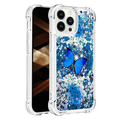 Silicone Candy Rubber TPU Bling-Bling Soft Case Cover S03 for Apple iPhone 13 Pro Blue