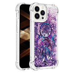 Silicone Candy Rubber TPU Bling-Bling Soft Case Cover S03 for Apple iPhone 13 Pro Purple