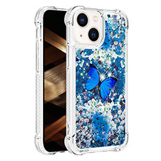 Silicone Candy Rubber TPU Bling-Bling Soft Case Cover S03 for Apple iPhone 15 Plus Blue