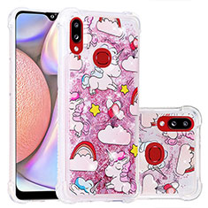Silicone Candy Rubber TPU Bling-Bling Soft Case Cover S03 for Samsung Galaxy A10s Red