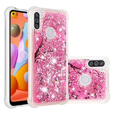 Silicone Candy Rubber TPU Bling-Bling Soft Case Cover S03 for Samsung Galaxy A11 Hot Pink