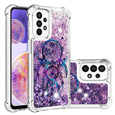 Silicone Candy Rubber TPU Bling-Bling Soft Case Cover S03 for Samsung Galaxy A23 5G Purple