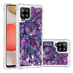 Silicone Candy Rubber TPU Bling-Bling Soft Case Cover S03 for Samsung Galaxy A42 5G Purple