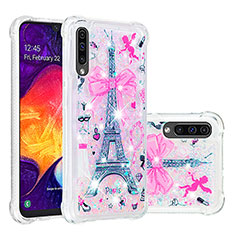 Silicone Candy Rubber TPU Bling-Bling Soft Case Cover S03 for Samsung Galaxy A50 Pink