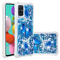 Silicone Candy Rubber TPU Bling-Bling Soft Case Cover S03 for Samsung Galaxy A51 4G Blue
