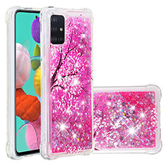 Silicone Candy Rubber TPU Bling-Bling Soft Case Cover S03 for Samsung Galaxy A51 5G Hot Pink