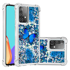 Silicone Candy Rubber TPU Bling-Bling Soft Case Cover S03 for Samsung Galaxy A52 4G Blue