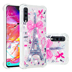 Silicone Candy Rubber TPU Bling-Bling Soft Case Cover S03 for Samsung Galaxy A70S Pink