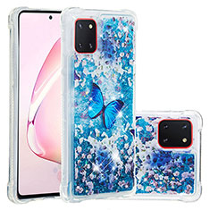 Silicone Candy Rubber TPU Bling-Bling Soft Case Cover S03 for Samsung Galaxy A81 Blue