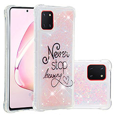Silicone Candy Rubber TPU Bling-Bling Soft Case Cover S03 for Samsung Galaxy A81 Pink