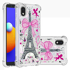 Silicone Candy Rubber TPU Bling-Bling Soft Case Cover S03 for Samsung Galaxy M01 Core Pink