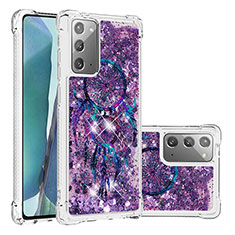 Silicone Candy Rubber TPU Bling-Bling Soft Case Cover S03 for Samsung Galaxy Note 20 5G Purple