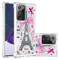 Silicone Candy Rubber TPU Bling-Bling Soft Case Cover S03 for Samsung Galaxy Note 20 Ultra 5G Pink