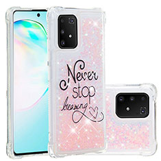 Silicone Candy Rubber TPU Bling-Bling Soft Case Cover S03 for Samsung Galaxy S10 Lite Pink
