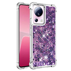 Silicone Candy Rubber TPU Bling-Bling Soft Case Cover S03 for Xiaomi Mi 13 Lite 5G Purple