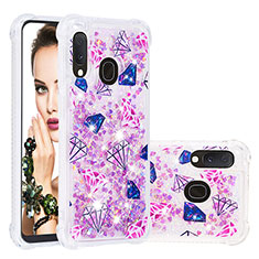 Silicone Candy Rubber TPU Bling-Bling Soft Case Cover S04 for Samsung Galaxy A20e Pink