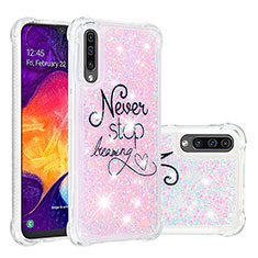 Silicone Candy Rubber TPU Bling-Bling Soft Case Cover S04 for Samsung Galaxy A30S Pink