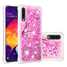 Silicone Candy Rubber TPU Bling-Bling Soft Case Cover S04 for Samsung Galaxy A50 Hot Pink