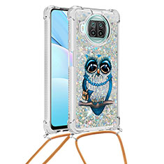 Silicone Candy Rubber TPU Bling-Bling Soft Case Cover with Lanyard Strap S02 for Xiaomi Mi 10i 5G Mixed