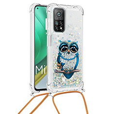 Silicone Candy Rubber TPU Bling-Bling Soft Case Cover with Lanyard Strap S02 for Xiaomi Redmi K30S 5G Mixed