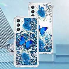 Silicone Candy Rubber TPU Bling-Bling Soft Case Cover YB1 for Samsung Galaxy A25 5G Blue
