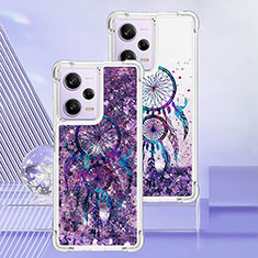 Silicone Candy Rubber TPU Bling-Bling Soft Case Cover YB1 for Xiaomi Redmi Note 12 Pro 5G Purple