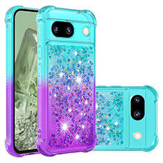 Silicone Candy Rubber TPU Bling-Bling Soft Case Cover YB2 for Google Pixel 8a 5G Sky Blue