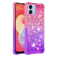 Silicone Candy Rubber TPU Bling-Bling Soft Case Cover YB2 for Samsung Galaxy A04 4G Hot Pink