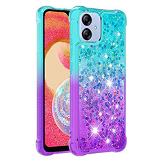 Silicone Candy Rubber TPU Bling-Bling Soft Case Cover YB2 for Samsung Galaxy A04 4G Sky Blue