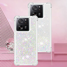 Silicone Candy Rubber TPU Bling-Bling Soft Case Cover YB3 for Xiaomi Mi 13T Pro 5G Silver