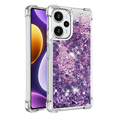 Silicone Candy Rubber TPU Bling-Bling Soft Case Cover YB3 for Xiaomi Poco F5 5G Purple