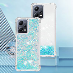 Silicone Candy Rubber TPU Bling-Bling Soft Case Cover YB3 for Xiaomi Redmi Note 12 Pro 5G Sky Blue