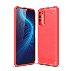 Silicone Candy Rubber TPU Line Soft Case Cover C01 for Huawei Honor X10 5G Red