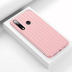 Silicone Candy Rubber TPU Line Soft Case Cover C01 for Huawei P Smart+ Plus (2019) Pink