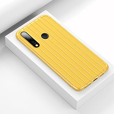 Silicone Candy Rubber TPU Line Soft Case Cover C01 for Huawei P Smart+ Plus (2019) Yellow